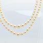 Mikimoto Necklace. Vintage 18k Gold Mikimoto Pearl Double Strand Necklace.