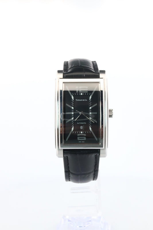Tiffany and Co Watch. Automatic Tiffany Grand Resonator Mens Tank Watch.