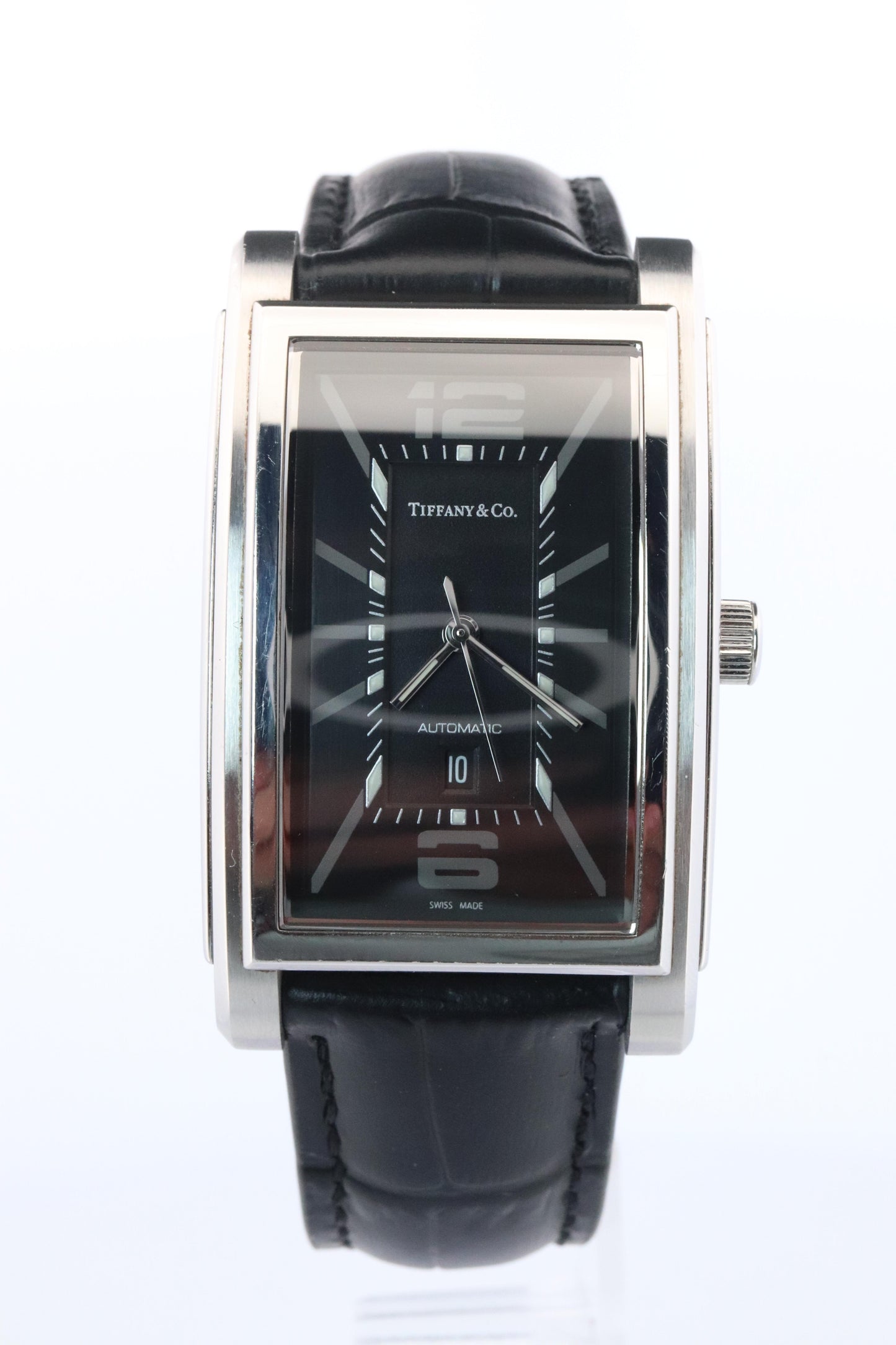 Tiffany and Co Watch. Automatic Tiffany Grand Resonator Mens Tank Watch.