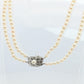 Mikimoto Necklace. Vintage 18k Gold Mikimoto Pearl Double Strand Necklace.