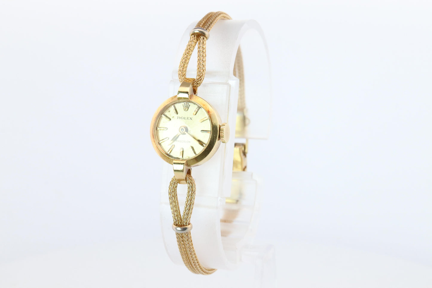 Genuine 18k Rolex Watch. 18k YG Ladies 8106 Dainty Cocktail Ladies Rolex