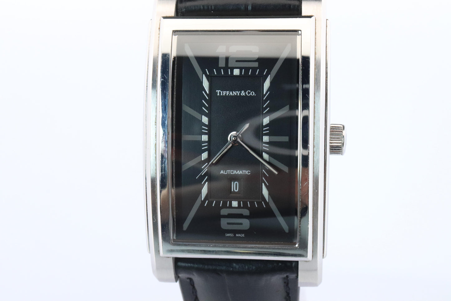 Tiffany and Co Watch. Automatic Tiffany Grand Resonator Mens Tank Watch.