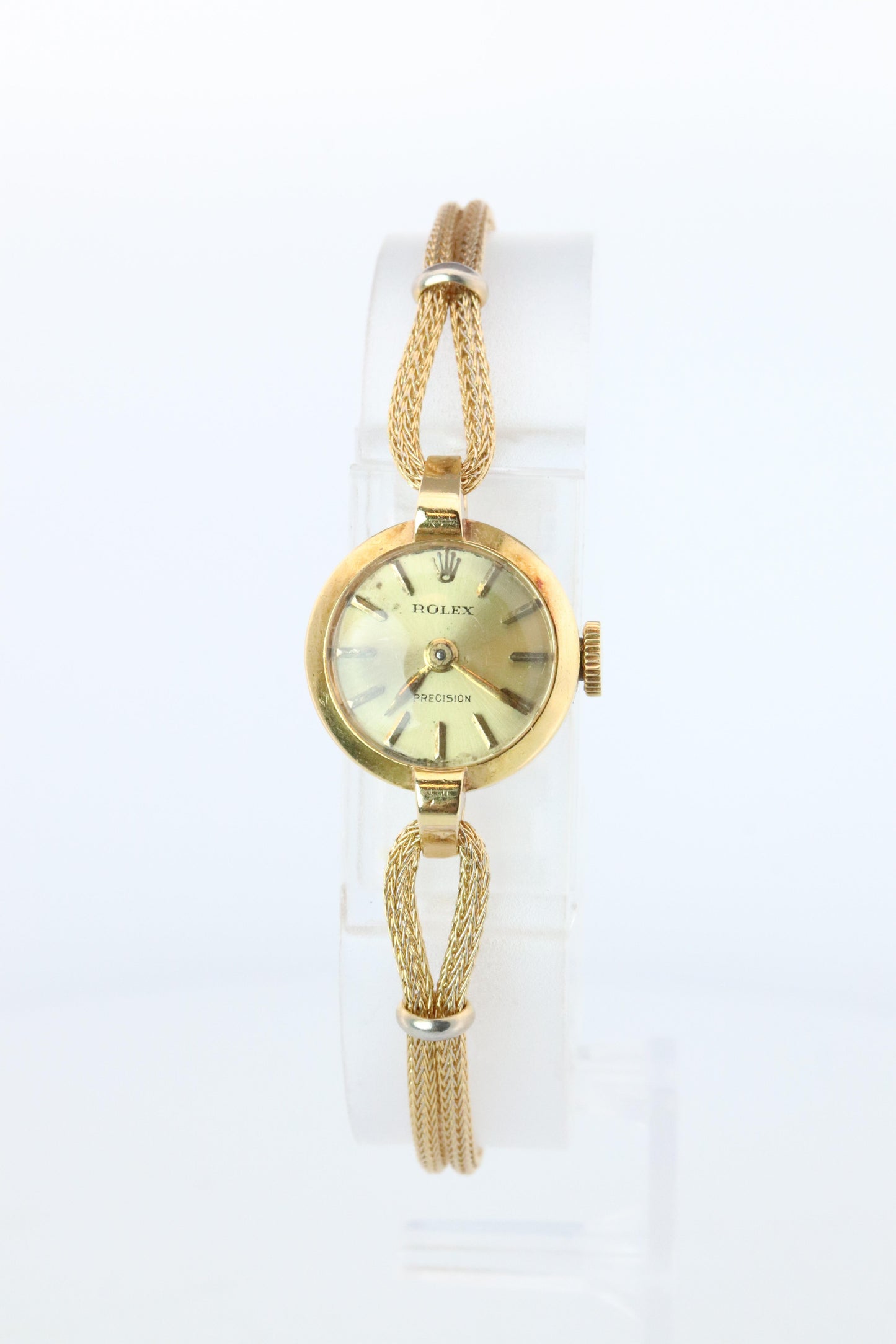Genuine 18k Rolex Watch. 18k YG Ladies 8106 Dainty Cocktail Ladies Rolex