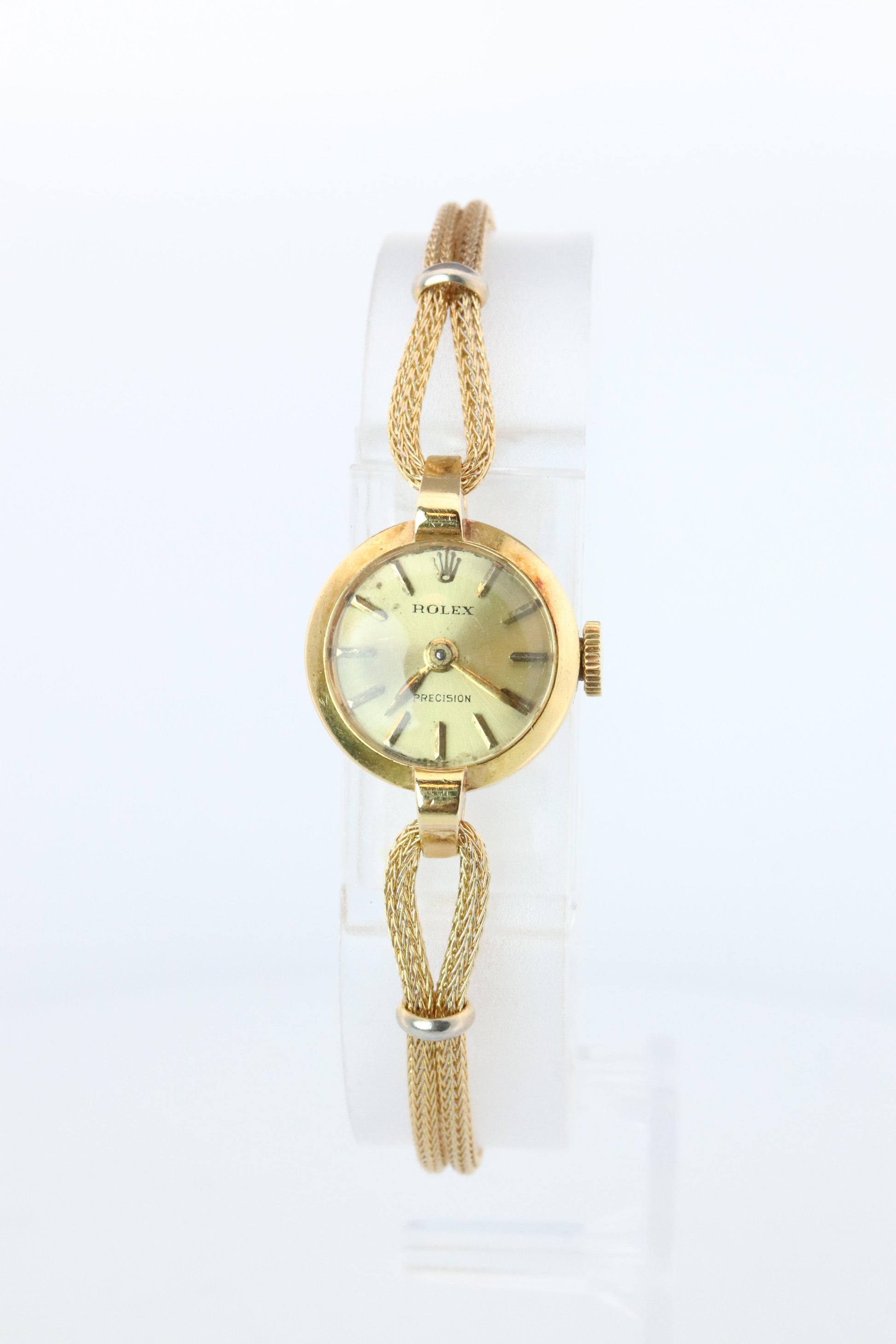 Genuine 18k Rolex Watch. 18k YG Ladies 8106 Dainty Cocktail Ladies Rolex