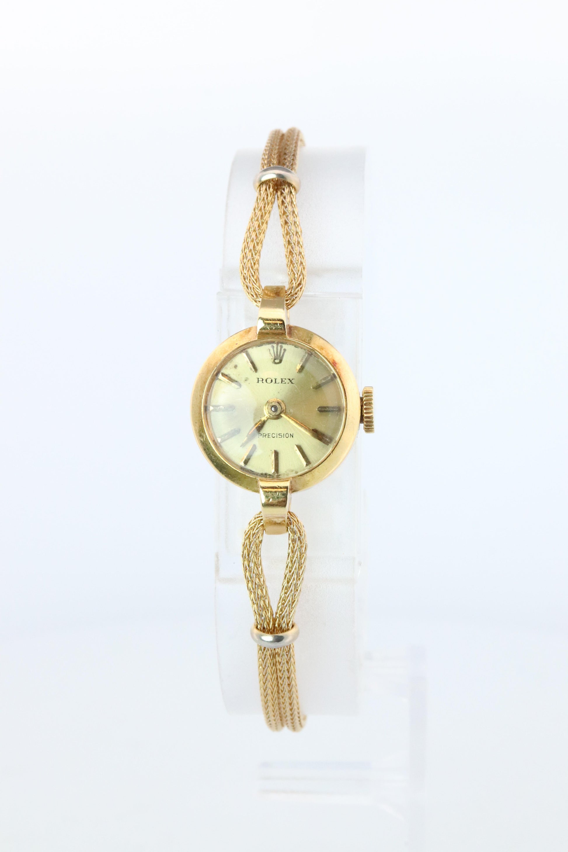Genuine 18k Rolex Watch. 18k YG Ladies 8106 Dainty Cocktail Ladies Rolex