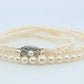 Mikimoto Necklace. Vintage 18k Gold Mikimoto Pearl Double Strand Necklace.