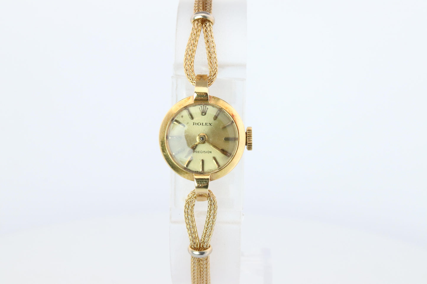 Genuine 18k Rolex Watch. 18k YG Ladies 8106 Dainty Cocktail Ladies Rolex