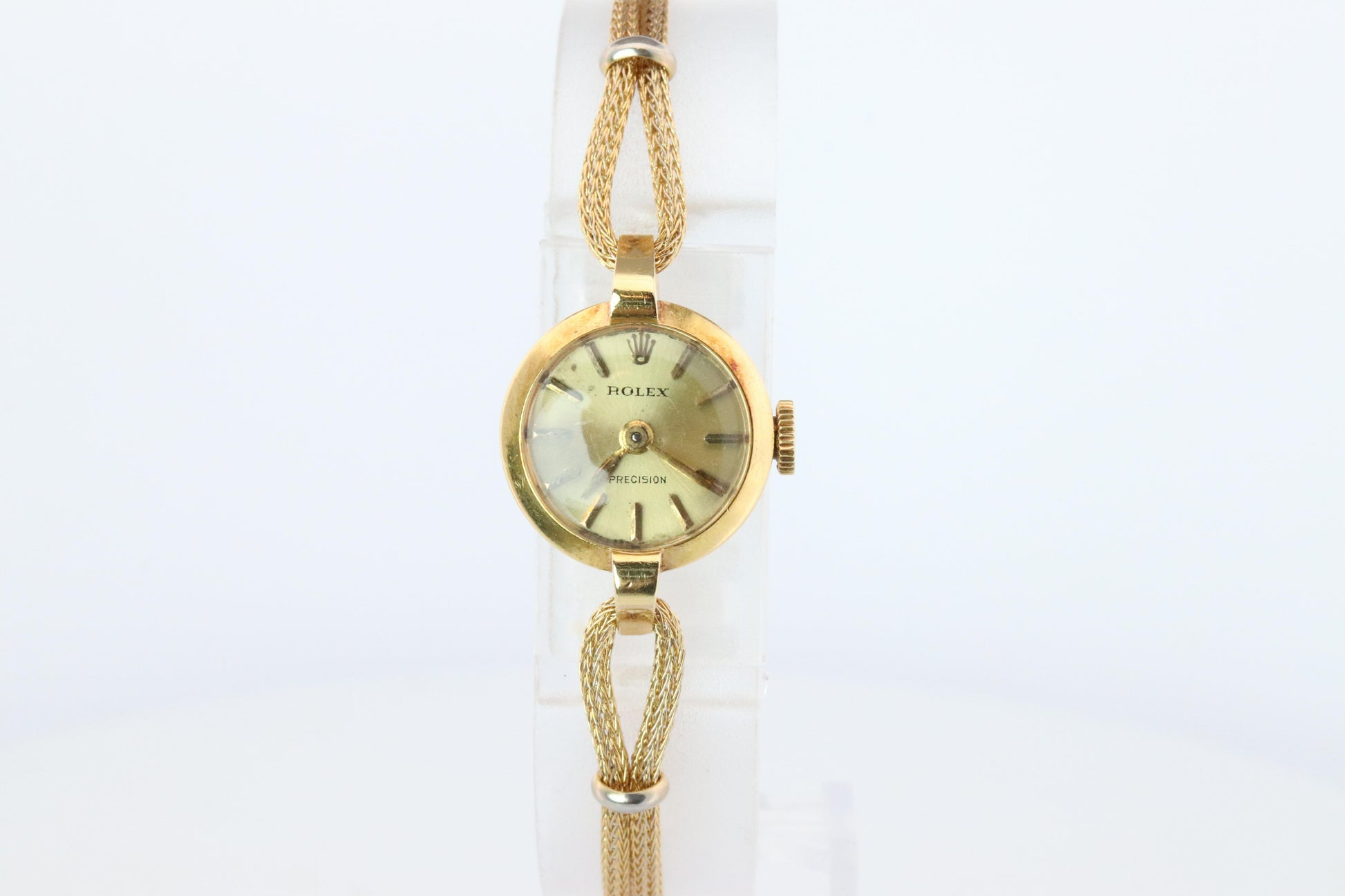 Genuine 18k Rolex Watch. 18k YG Ladies 8106 Dainty Cocktail Ladies Rolex
