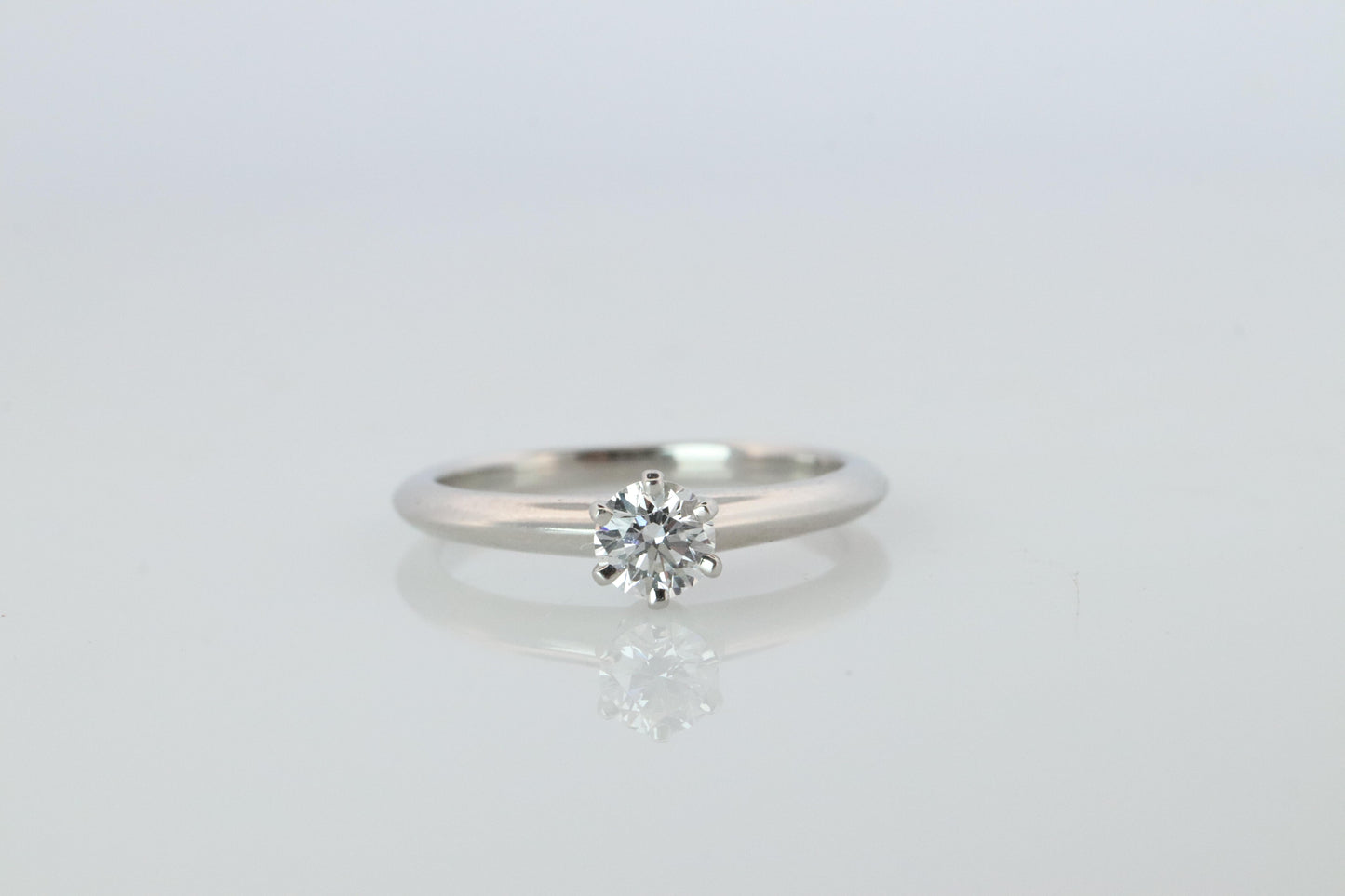 Certified Tiffany and Co Diamond Ring .26ct Tiffany Platinum Engagement ring