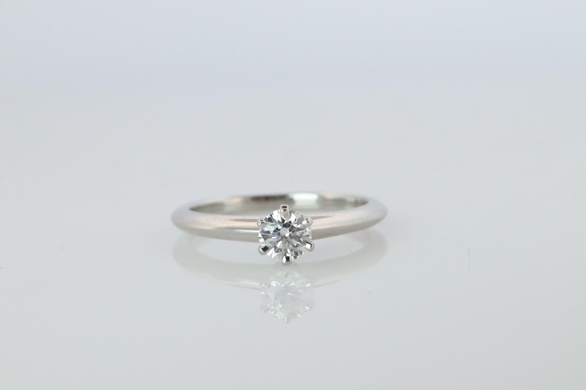Certified Tiffany and Co Diamond Ring .26ct Tiffany Platinum Engagement ring