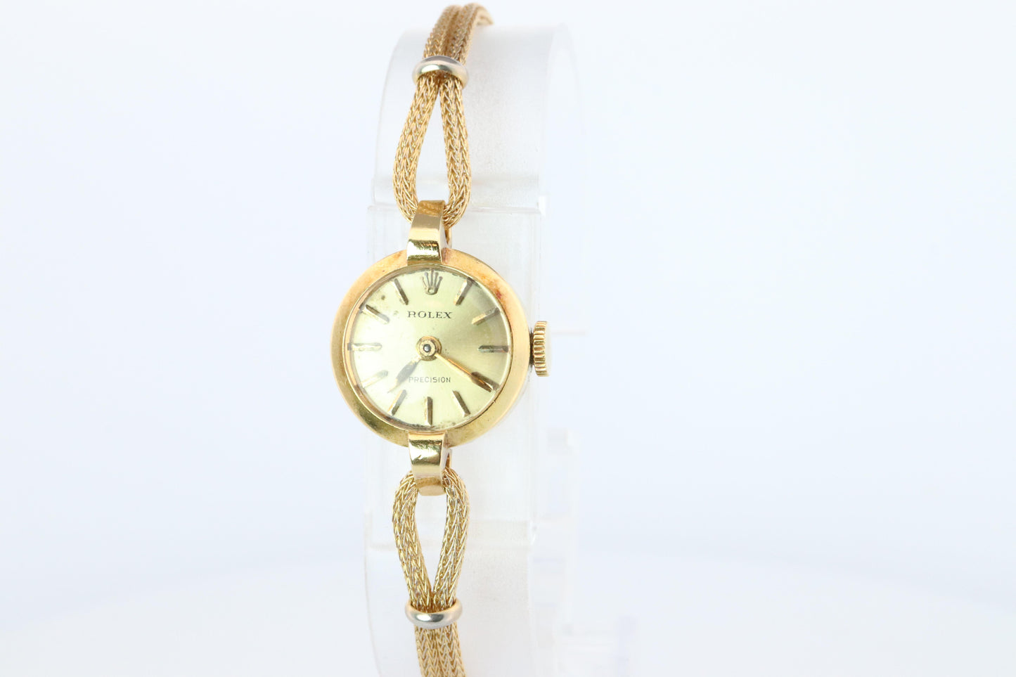 Genuine 18k Rolex Watch. 18k YG Ladies 8106 Dainty Cocktail Ladies Rolex