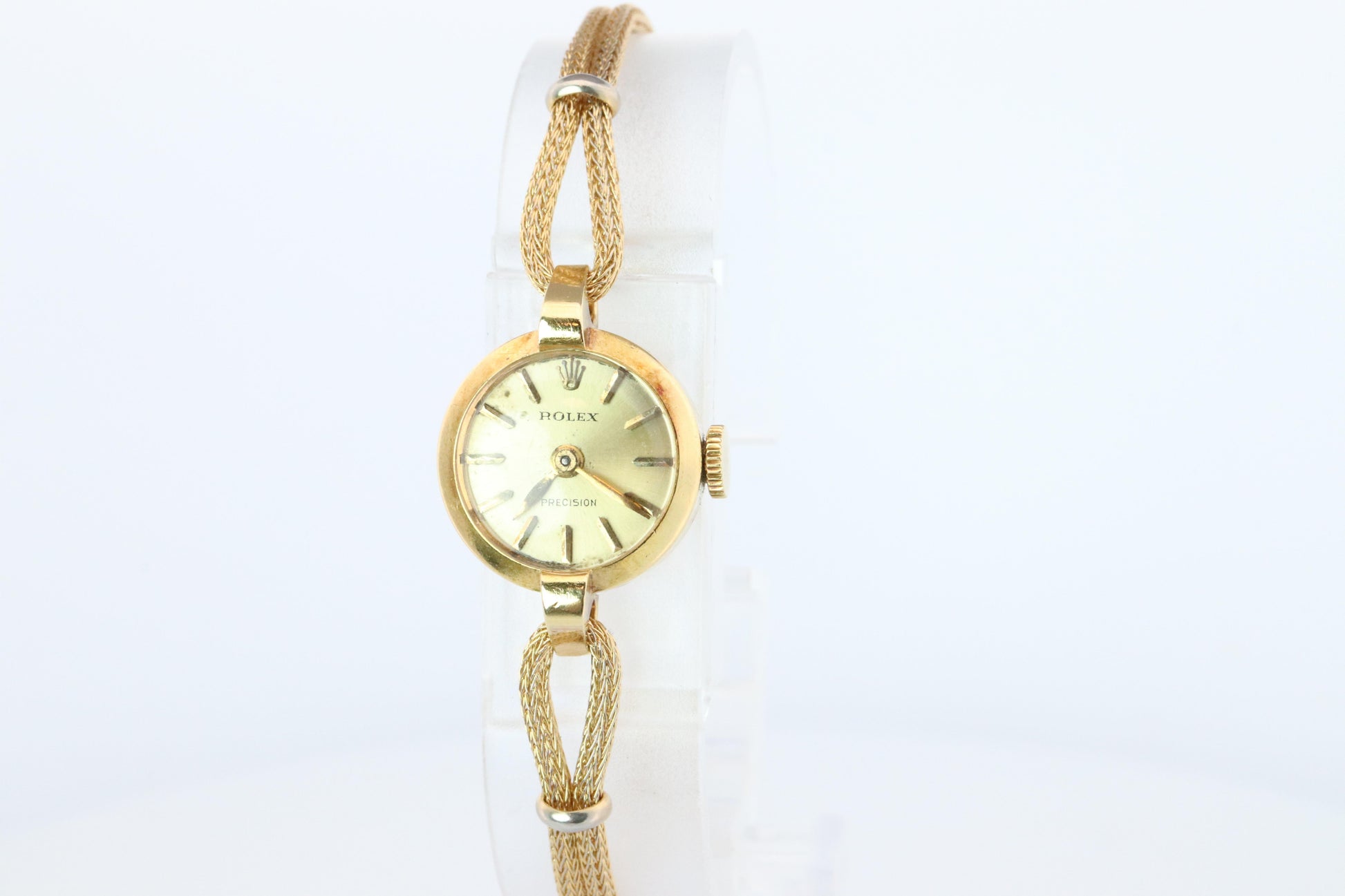 Genuine 18k Rolex Watch. 18k YG Ladies 8106 Dainty Cocktail Ladies Rolex