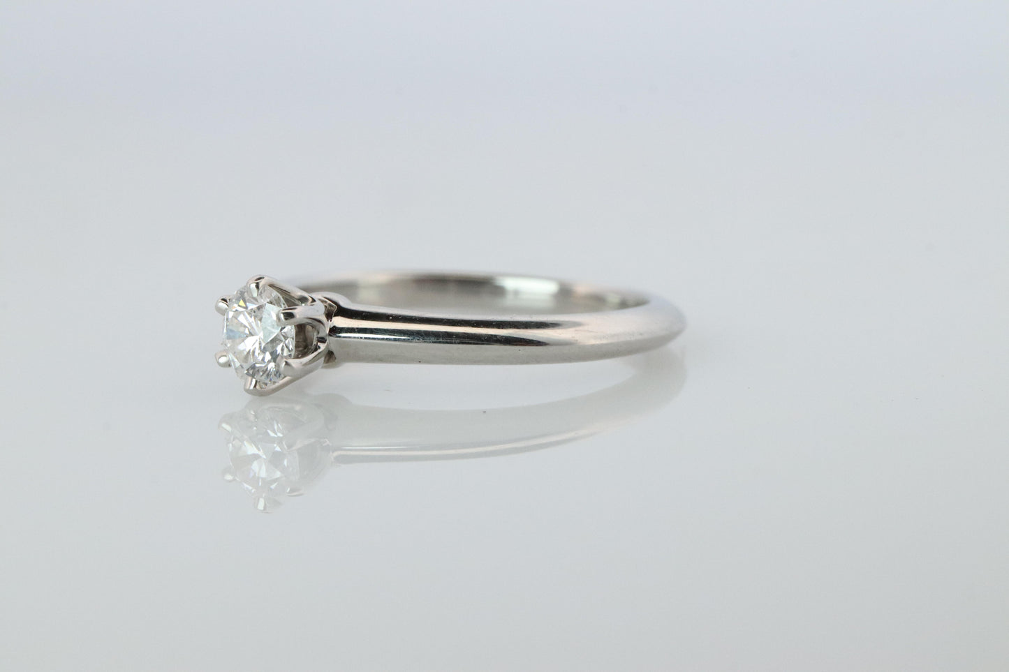 Certified Tiffany and Co Diamond Ring .26ct Tiffany Platinum Engagement ring
