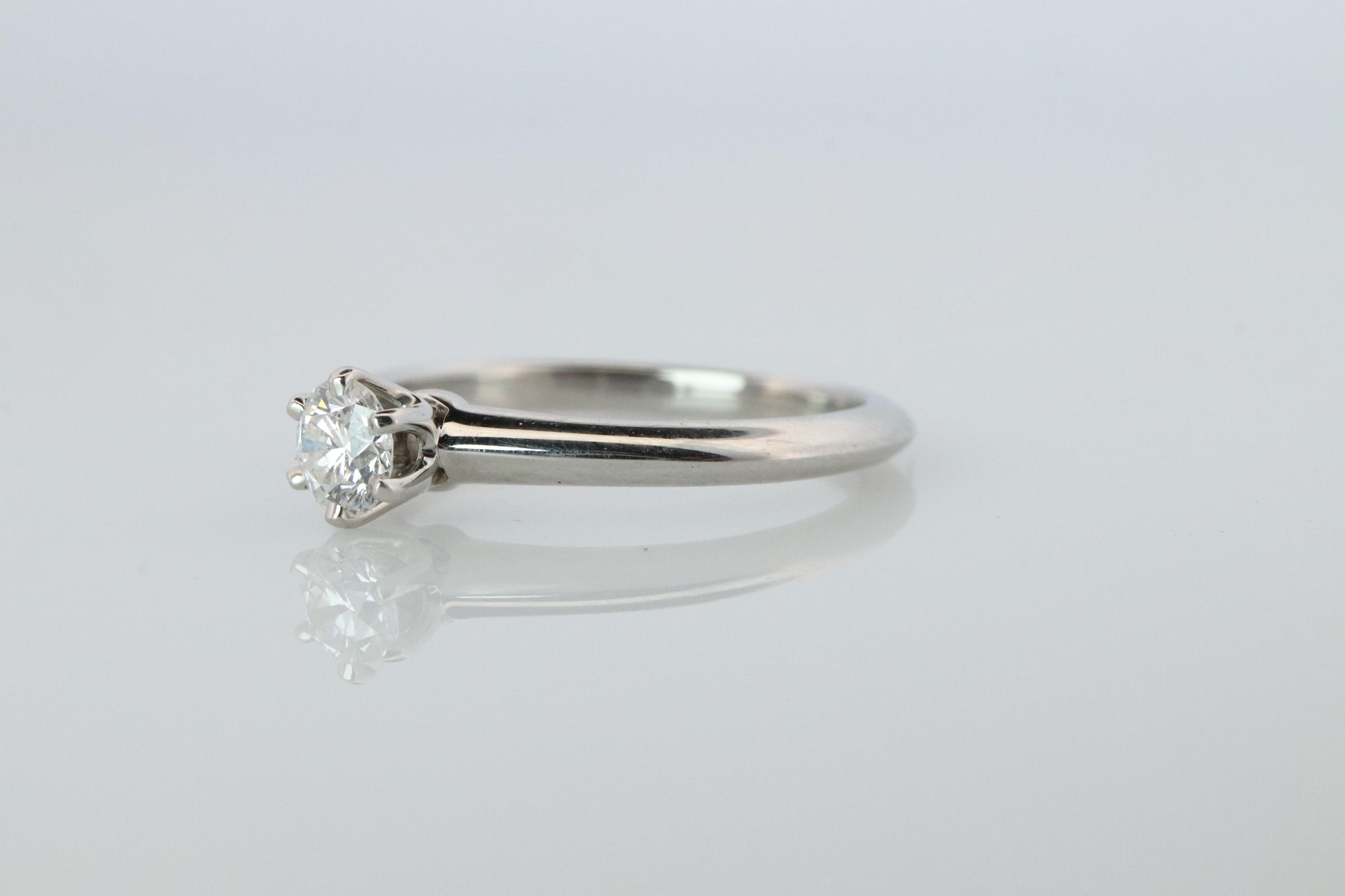Certified Tiffany and Co Diamond Ring .26ct Tiffany Platinum Engagement ring