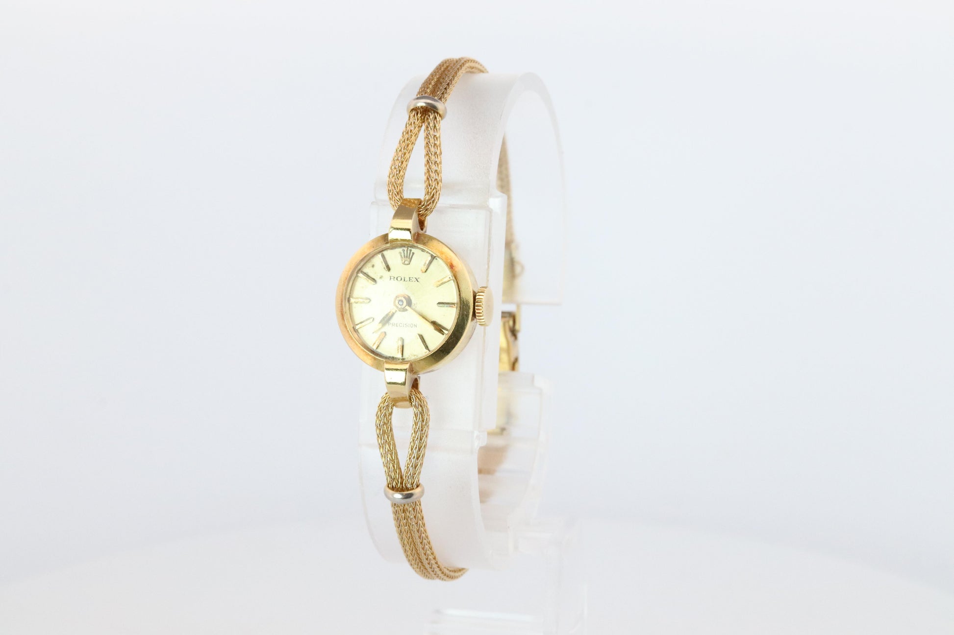 Genuine 18k Rolex Watch. 18k YG Ladies 8106 Dainty Cocktail Ladies Rolex