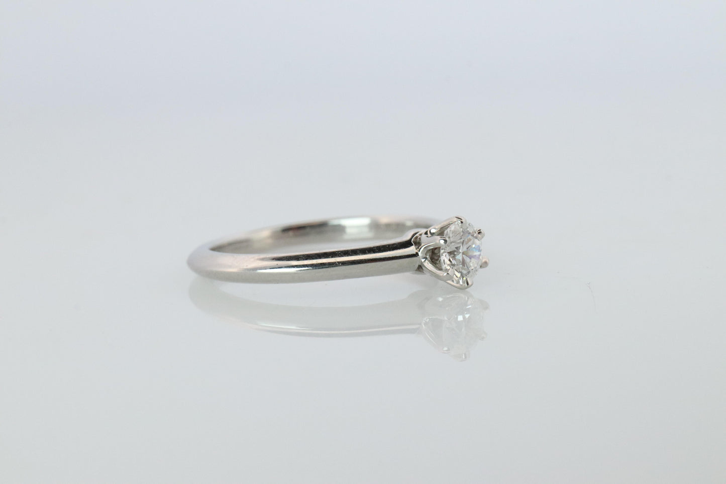 Certified Tiffany and Co Diamond Ring .26ct Tiffany Platinum Engagement ring