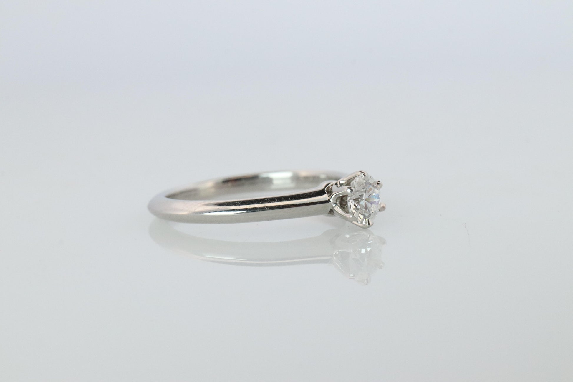 Certified Tiffany and Co Diamond Ring .26ct Tiffany Platinum Engagement ring
