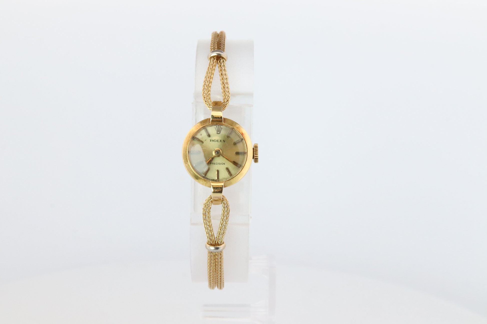 Genuine 18k Rolex Watch. 18k YG Ladies 8106 Dainty Cocktail Ladies Rolex