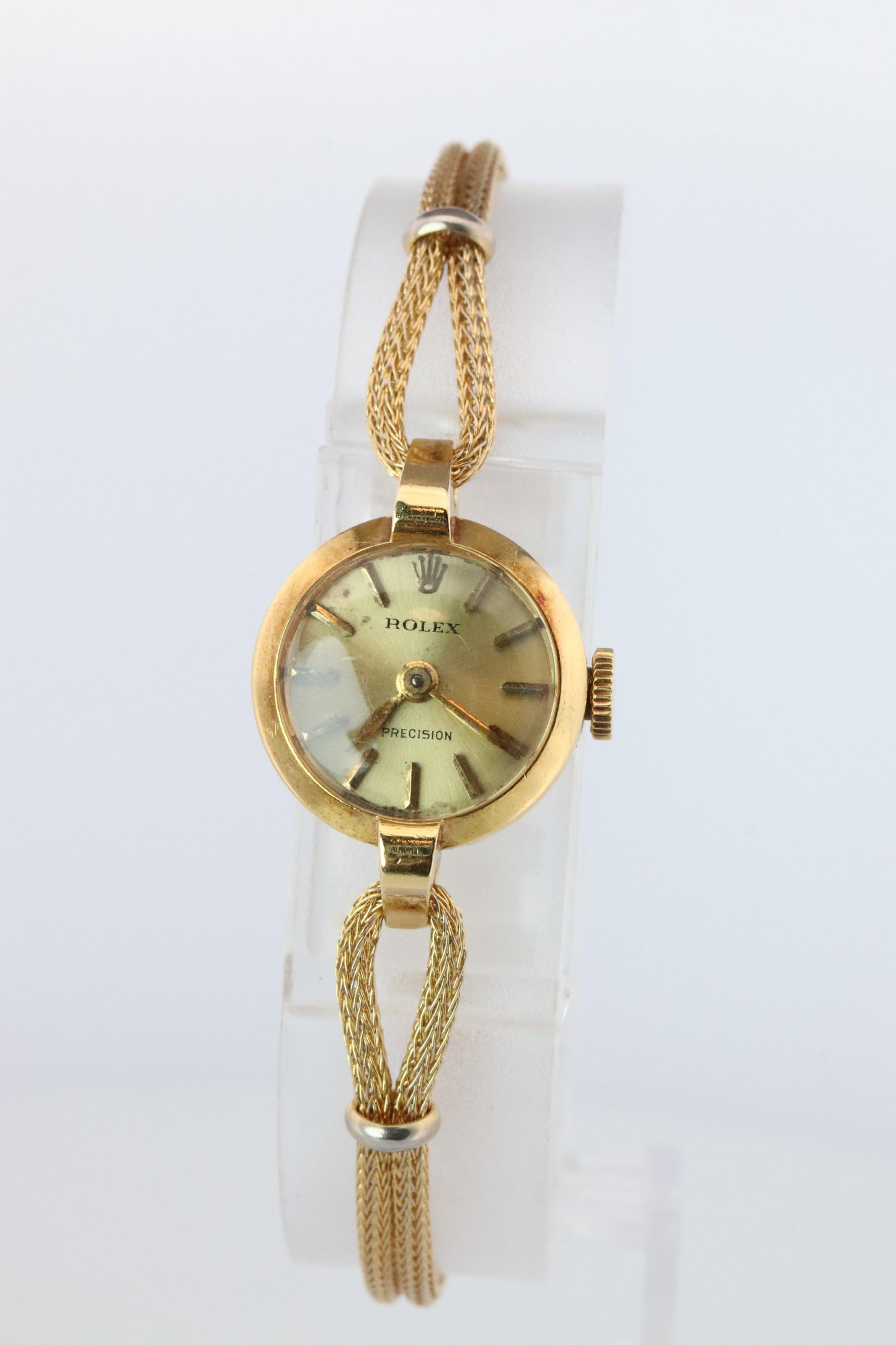 Genuine 18k Rolex Watch. 18k YG Ladies 8106 Dainty Cocktail Ladies Rolex