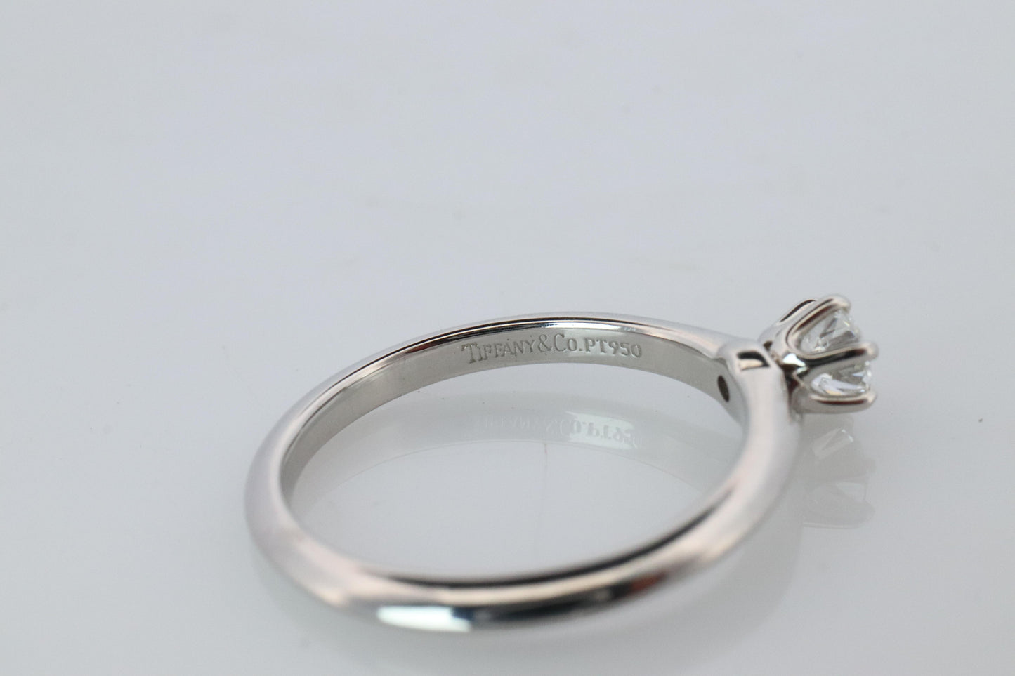 Certified Tiffany and Co Diamond Ring .26ct Tiffany Platinum Engagement ring