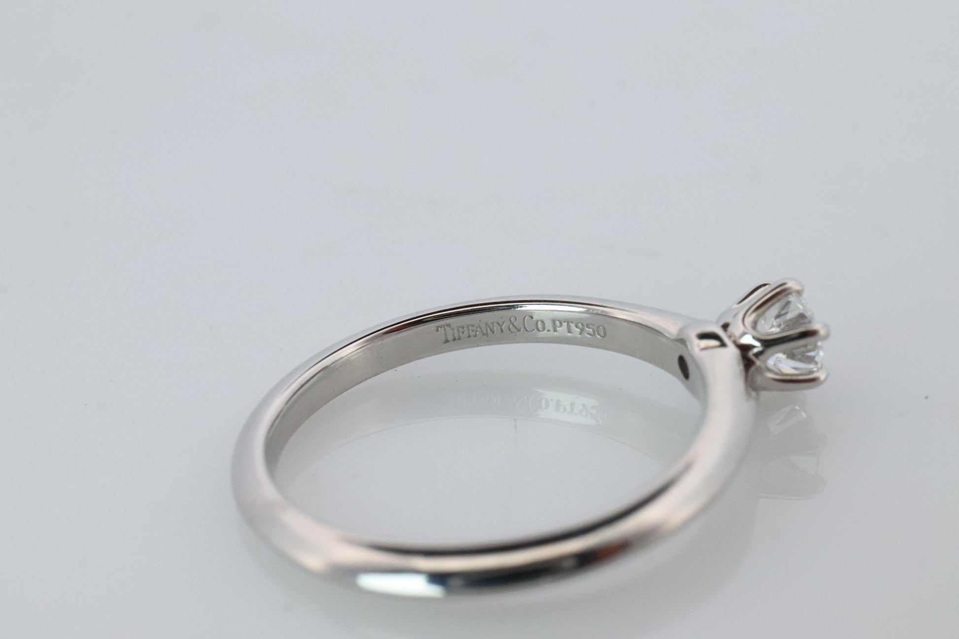 Certified Tiffany and Co Diamond Ring .26ct Tiffany Platinum Engagement ring