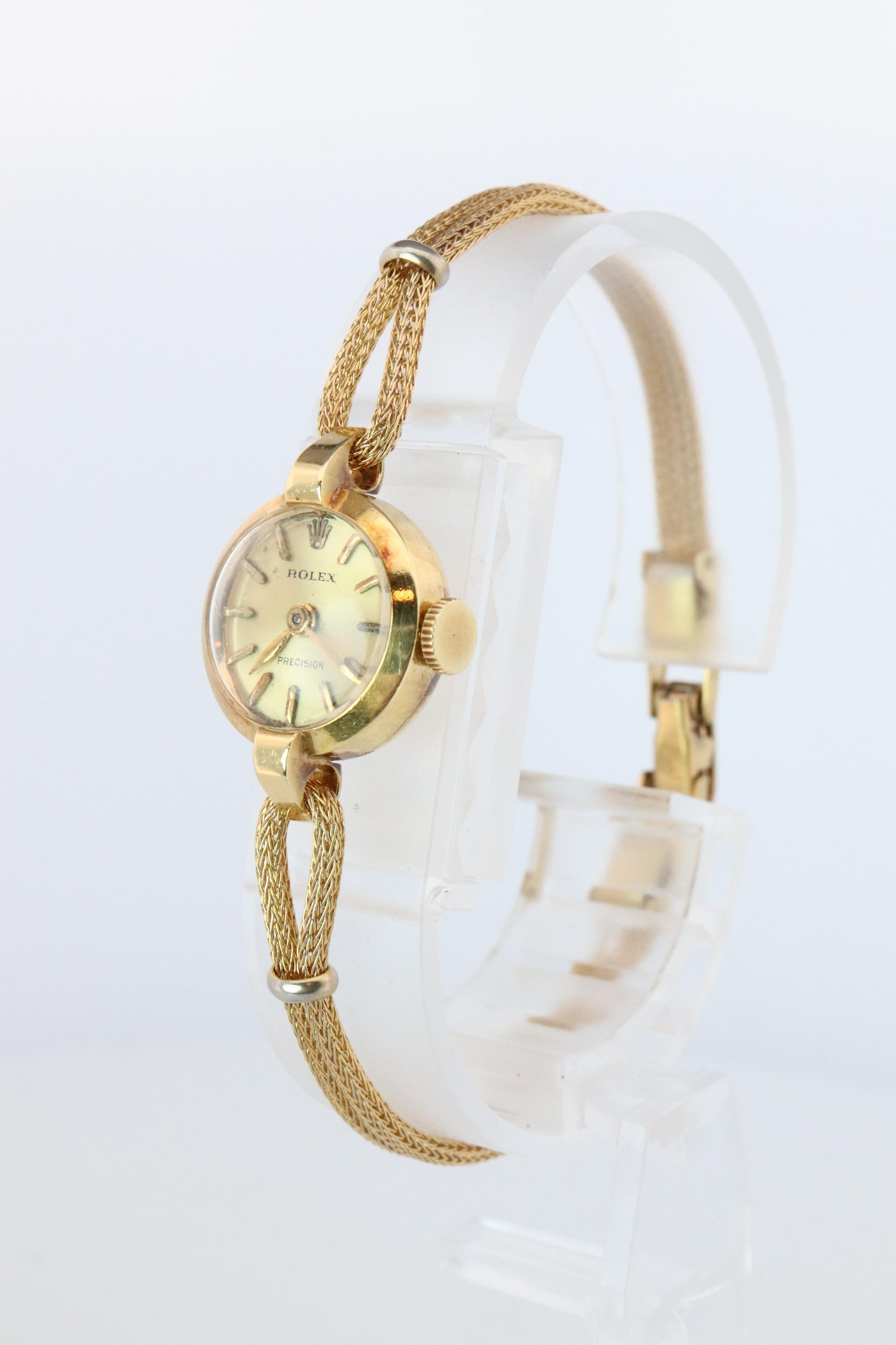 Genuine 18k Rolex Watch. 18k YG Ladies 8106 Dainty Cocktail Ladies Rolex
