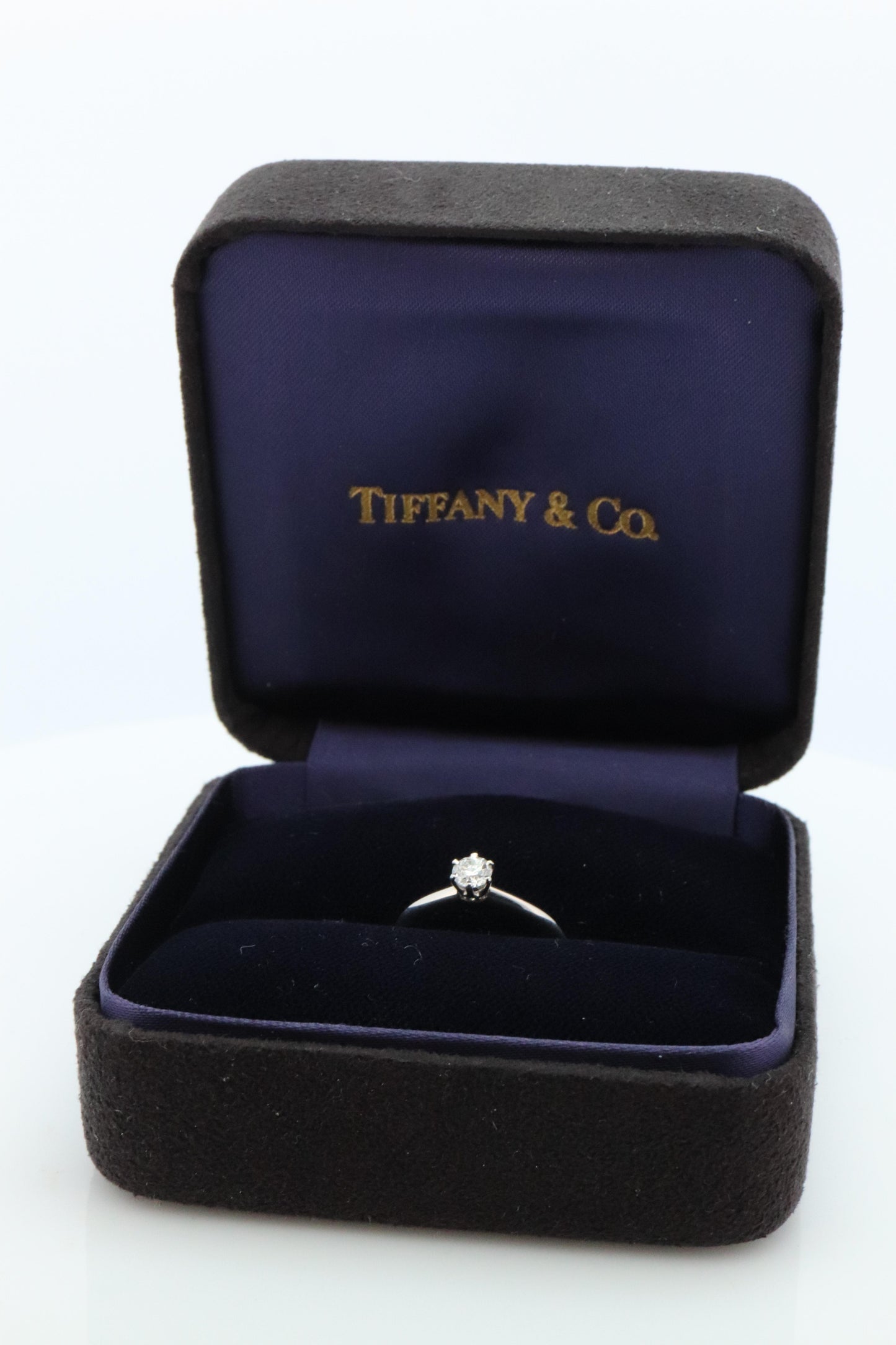 Certified Tiffany and Co Diamond Ring .26ct Tiffany Platinum Engagement ring