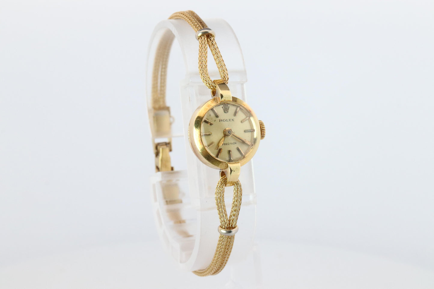 Genuine 18k Rolex Watch. 18k YG Ladies 8106 Dainty Cocktail Ladies Rolex
