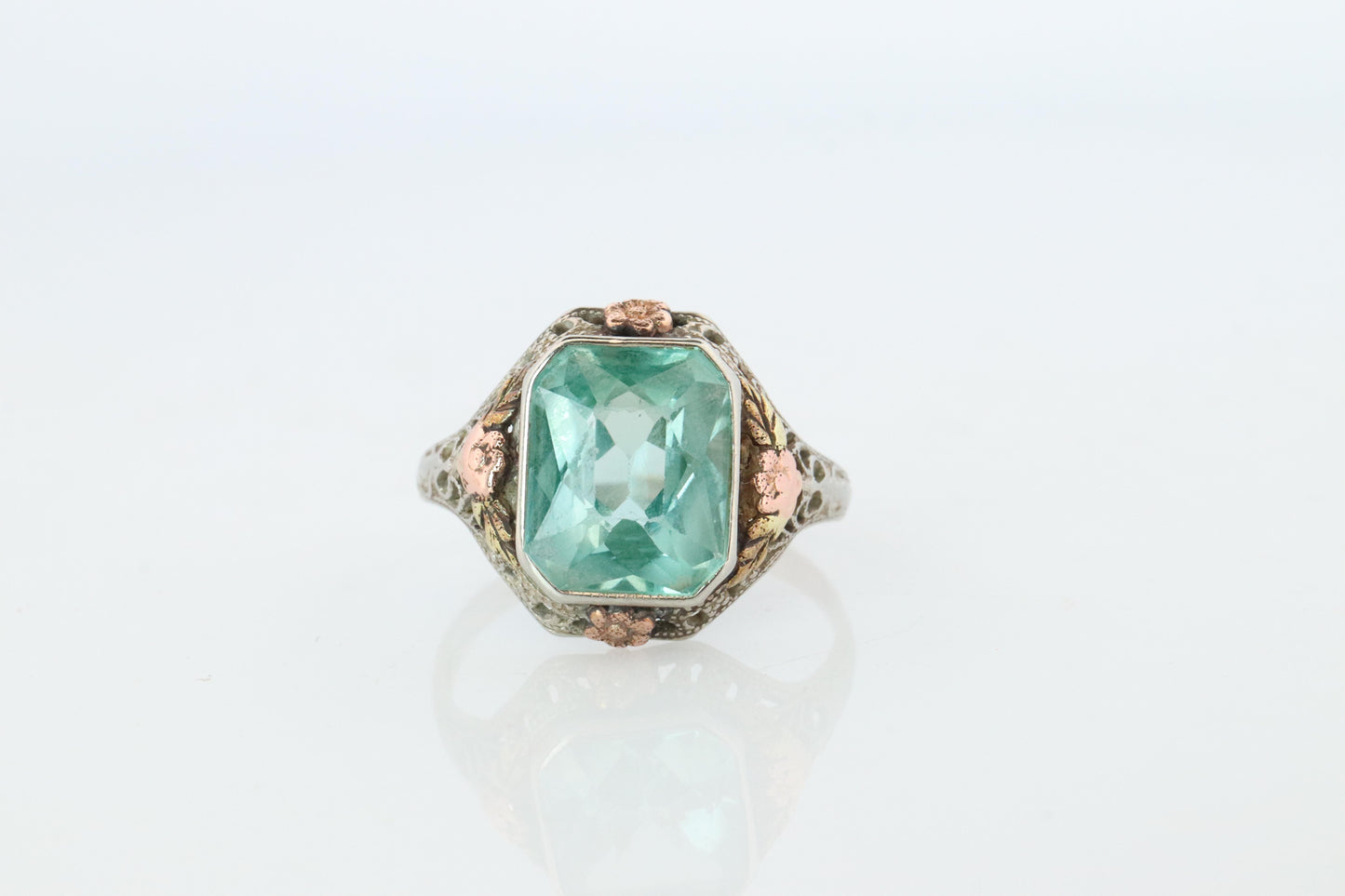 Otsby Barton TOPAZ Ring. 10k Yellow Gold Spinel. OB from Art Deco 1920