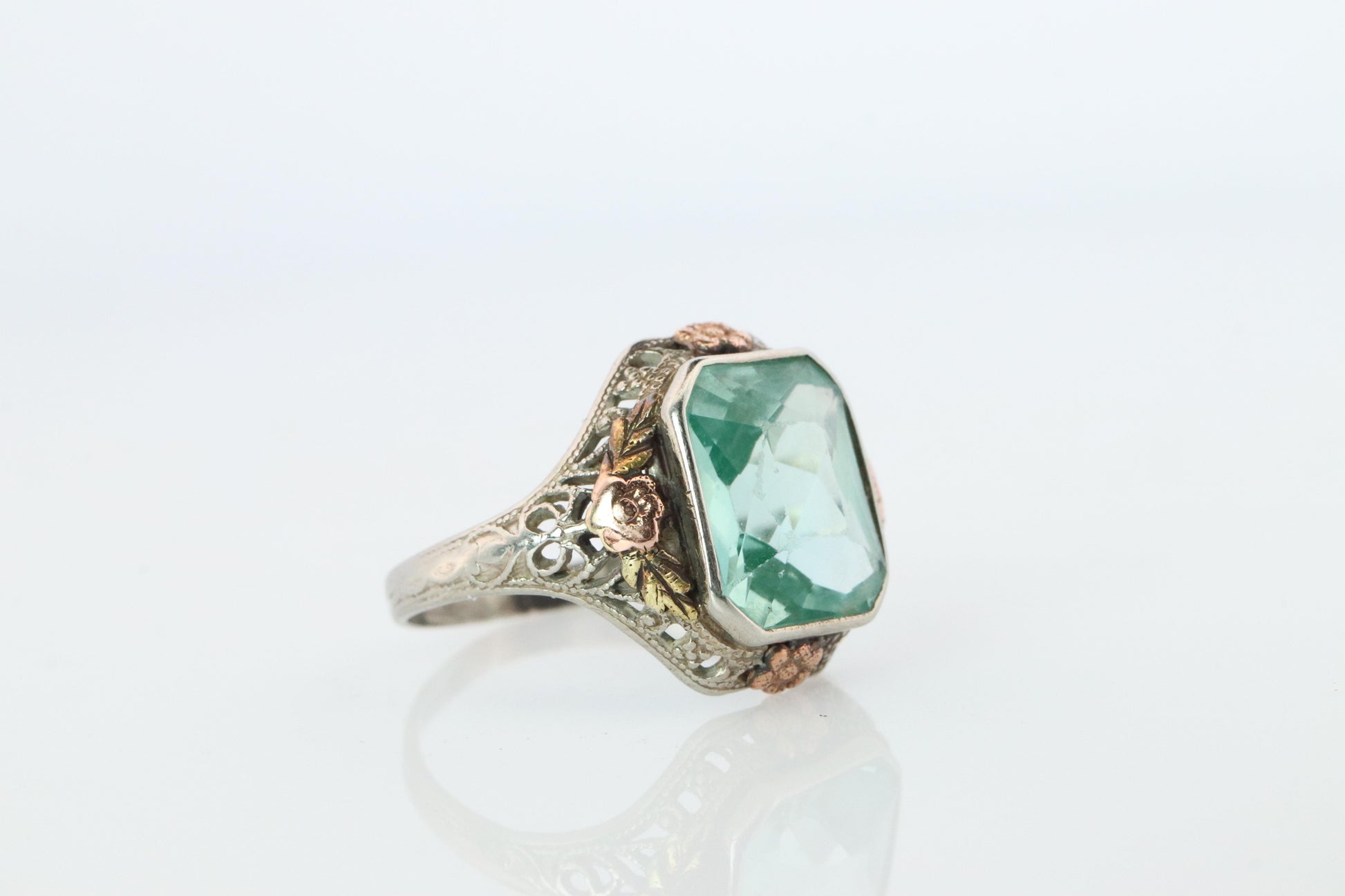 Otsby Barton TOPAZ Ring. 10k Yellow Gold Spinel. OB from Art Deco 1920
