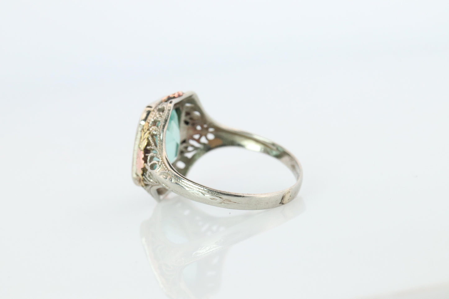 Otsby Barton TOPAZ Ring. 10k Yellow Gold Spinel. OB from Art Deco 1920