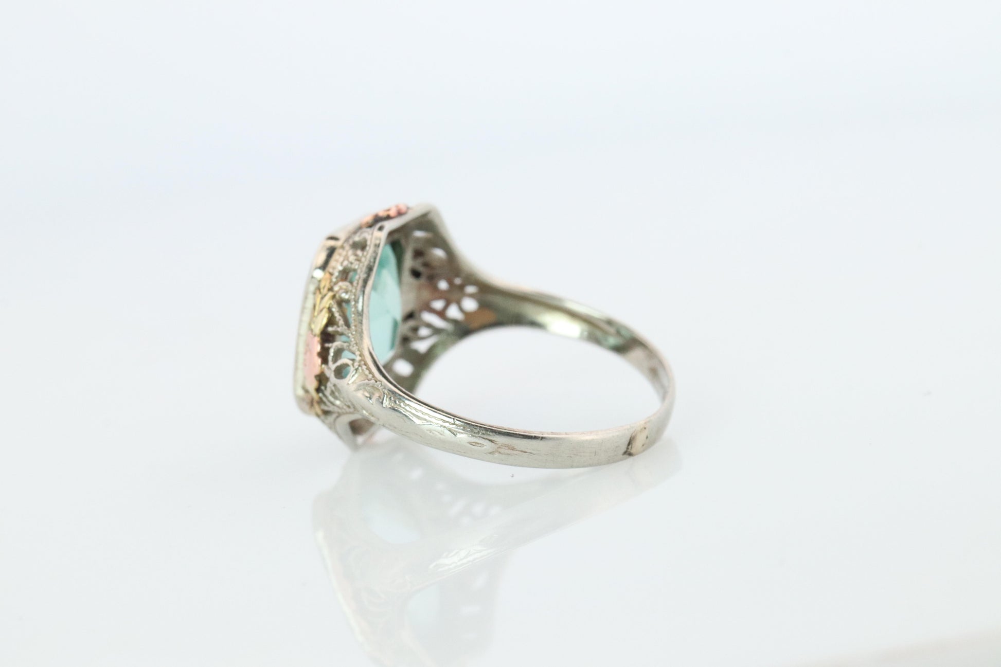 Otsby Barton TOPAZ Ring. 10k Yellow Gold Spinel. OB from Art Deco 1920