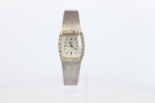 Genuine Diamond Rolex Watch. Ladies 18k Rolex 2195 Manual Watch.