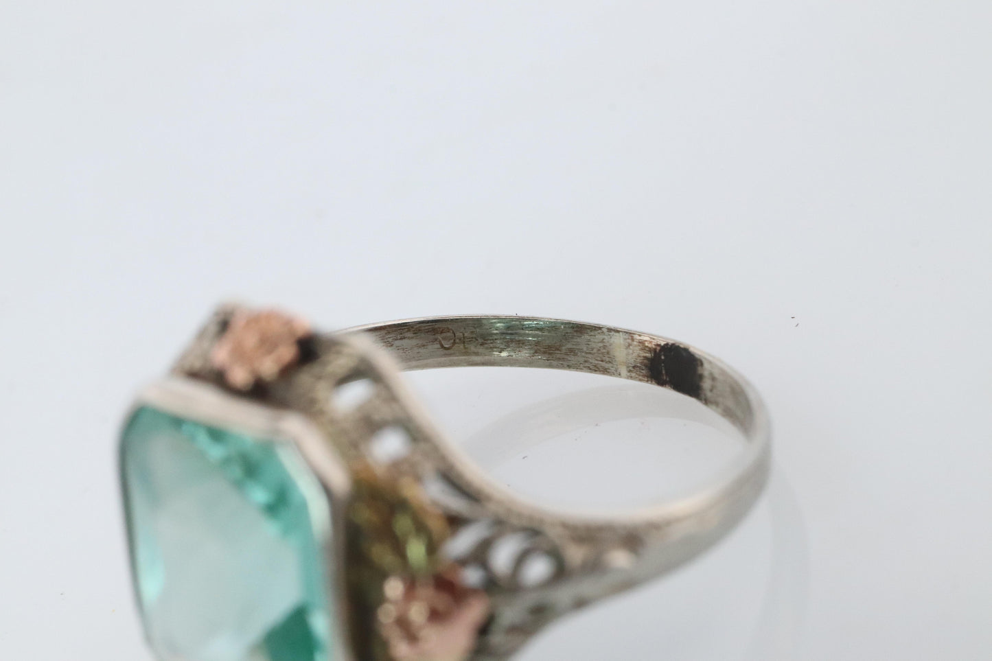 Otsby Barton TOPAZ Ring. 10k Yellow Gold Spinel. OB from Art Deco 1920