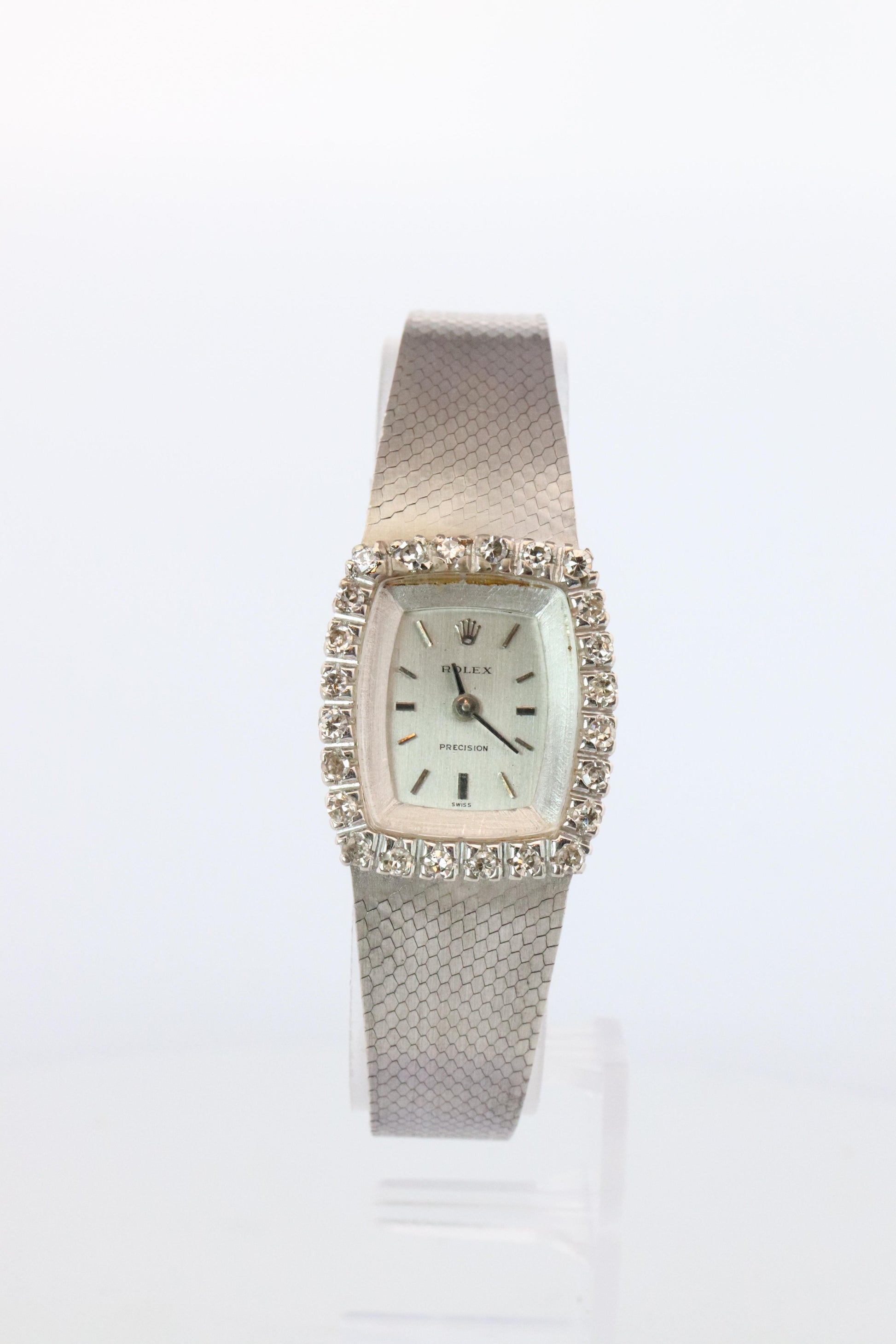 Genuine Diamond Rolex Watch. Ladies 18k Rolex 2195 Manual Watch.