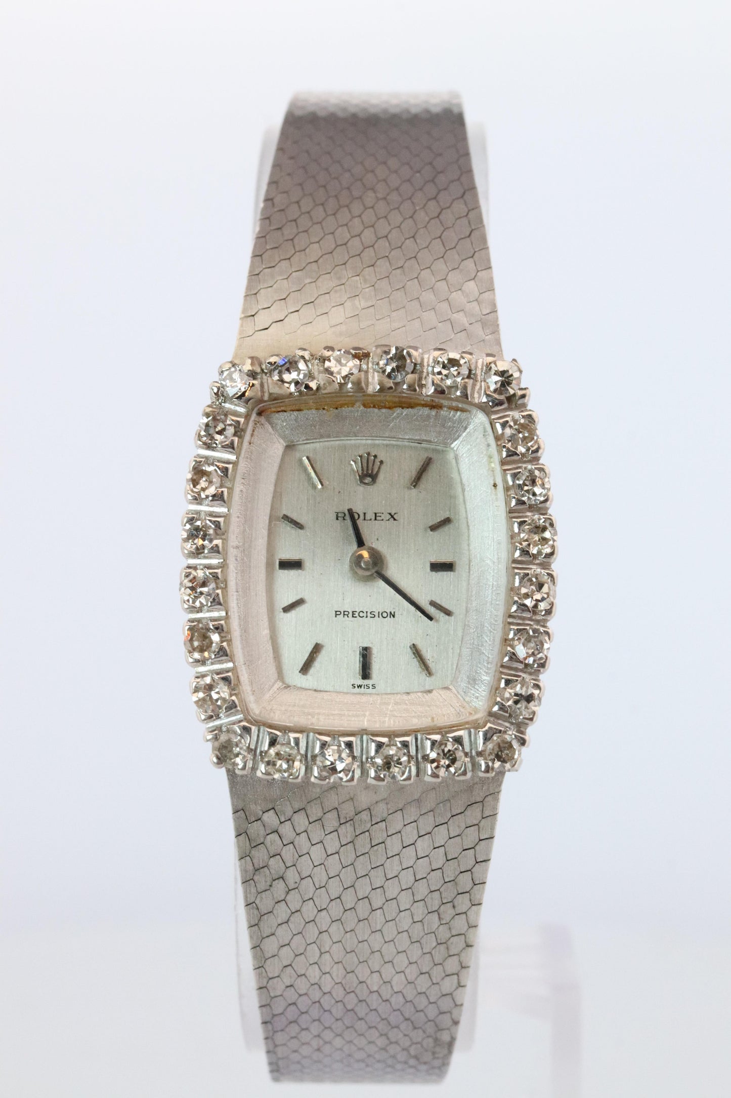 Genuine Diamond Rolex Watch. Ladies 18k Rolex 2195 Manual Watch.