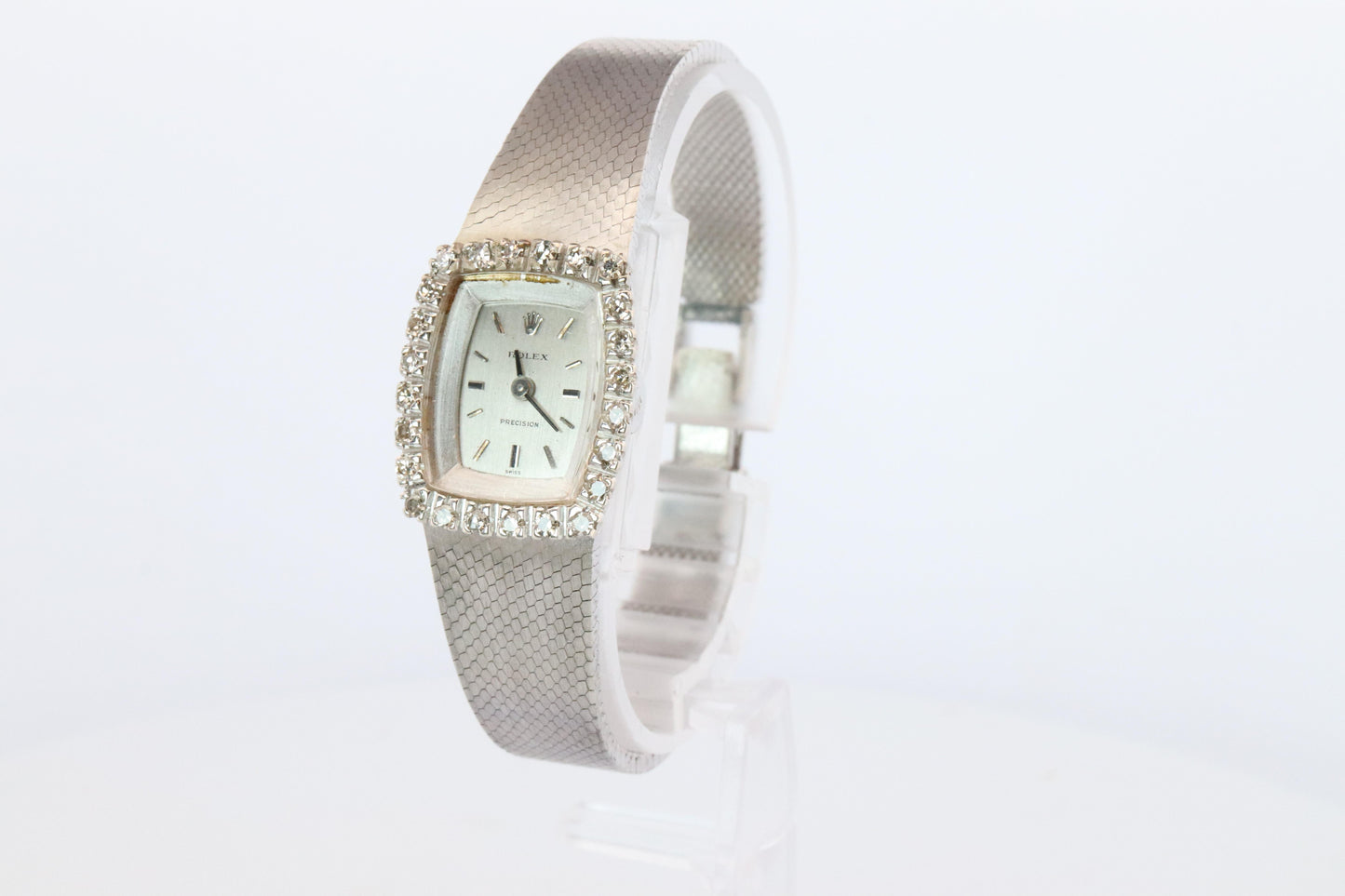 Genuine Diamond Rolex Watch. Ladies 18k Rolex 2195 Manual Watch.