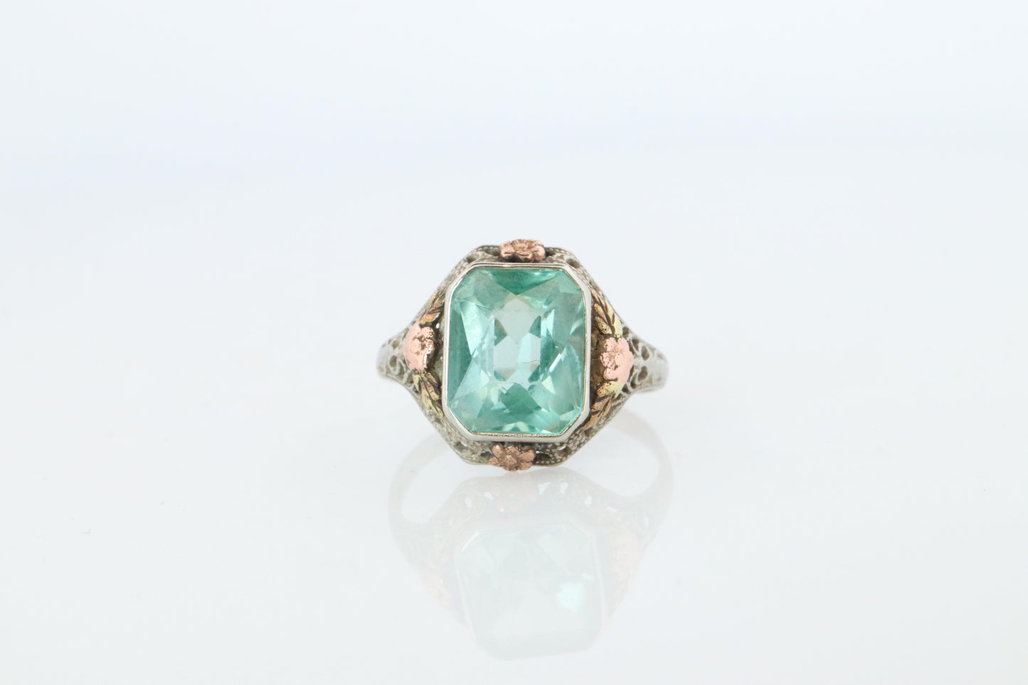 Otsby Barton TOPAZ Ring. 10k Yellow Gold Spinel. OB from Art Deco 1920
