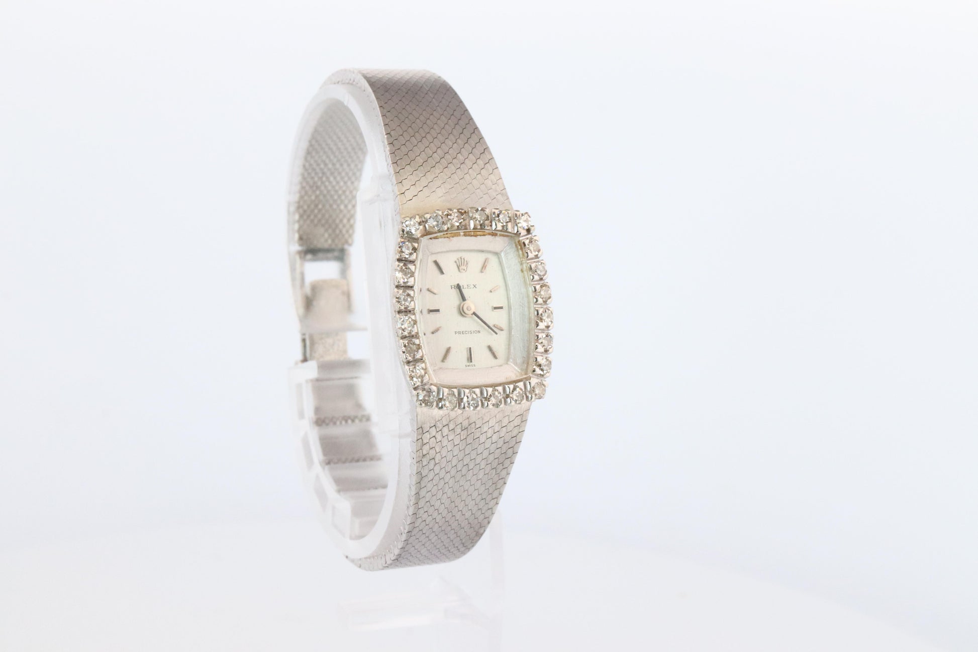 Genuine Diamond Rolex Watch. Ladies 18k Rolex 2195 Manual Watch.