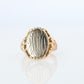 Otsby Barton Signet Ring. 10k Yellow Gold Engraved Initials. OB Art Deco 1920s