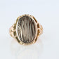 Otsby Barton Signet Ring. 10k Yellow Gold Engraved Initials. OB Art Deco 1920s