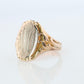 Otsby Barton Signet Ring. 10k Yellow Gold Engraved Initials. OB Art Deco 1920s
