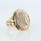 Otsby Barton Signet Ring. 10k Yellow Gold Engraved Initials. OB Art Deco 1920s