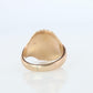 Otsby Barton Signet Ring. 10k Yellow Gold Engraved Initials. OB Art Deco 1920s