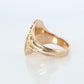 Otsby Barton Signet Ring. 10k Yellow Gold Engraved Initials. OB Art Deco 1920s