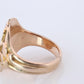 Otsby Barton Signet Ring. 10k Yellow Gold Engraved Initials. OB Art Deco 1920s