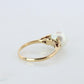 Mikimoto Ring. Vintage 14k Gold Mikimoto Solitaire Pearl ring. Mikimoto Pearl