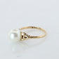 Mikimoto Ring. Vintage 14k Gold Mikimoto Solitaire Pearl ring. Mikimoto Pearl