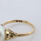 Mikimoto Ring. Vintage 14k Gold Mikimoto Solitaire Pearl ring. Mikimoto Pearl