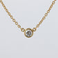 Vintage Tiffany Co Necklace Elsa Peretti Diamond by the Yard 0.10ct Solitaire 1P